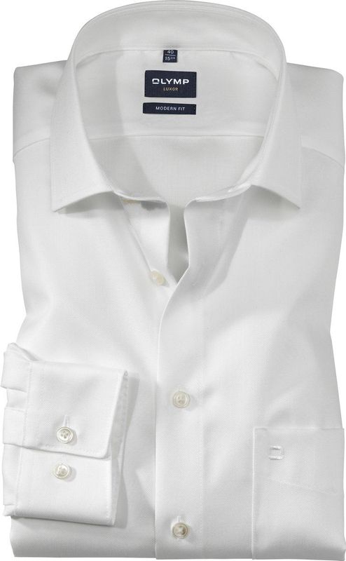 OLYMP - Overhemd - Beige - 100% Katoen - Kent Kraag - Lange Mouwen