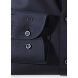 OLYMP - Blauw Effen Overhemd - Katoen - Kent Kraag - Lange Mouwen