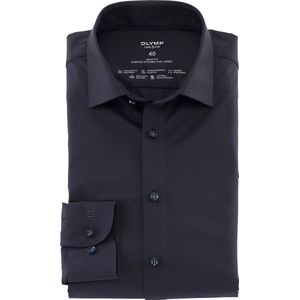 OLYMP - 24/7 Dynamic Flex Jersey - Heren Overhemd - Donkerblauw - Katoen/Elastaan