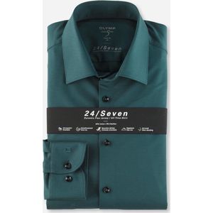 OLYMP - Level Five - Overhemd - Donkergroen - Katoen - Body Fit