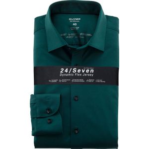 OLYMP - Level Five - Overhemd - Donkergroen - Katoen - Body Fit