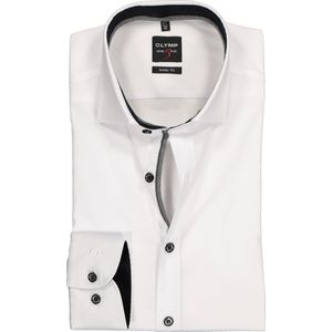 OLYMP Level 5 Overhemd - Wit - 97% Katoen, 3% XLA - Strijkvriendelijk