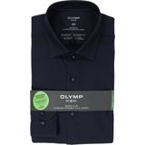 OLYMP - No. Six 24/Seven Overhemd - Tricot - Marine Blauw - Strijkvriendelijk