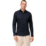 OLYMP - No. Six 24/Seven Overhemd - Tricot - Marine Blauw - Strijkvriendelijk