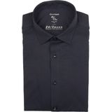 OLYMP - No. Six 24/Seven Overhemd - Tricot - Marine Blauw - Strijkvriendelijk