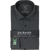 OLYMP No. Six 24/Seven Overhemd - Tricot - Grijs - Strijkvriendelijk