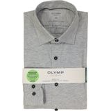 OLYMP - Level 5 - Overhemd - Lichtgrijs - Jersey - Body Fit