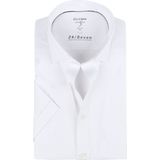 OLYMP - Level 5 24/Seven - Overhemd - Wit - Korte Mouw - Strijkvriendelijk