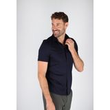 OLYMP - Level 5 24/Seven - Overhemd - Marine Blauw - Korte Mouw - Strijkvriendelijk