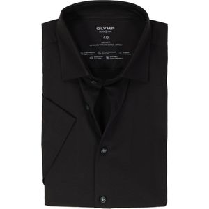 OLYMP Level Five - Overhemd - Effen - Flex-Jersey - Korte Mouwen