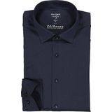 OLYMP - Level 5 - Overhemd - Donkerblauw - Jersey - Body Fit