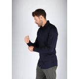 OLYMP - Level 5 - Overhemd - Donkerblauw - Jersey - Body Fit