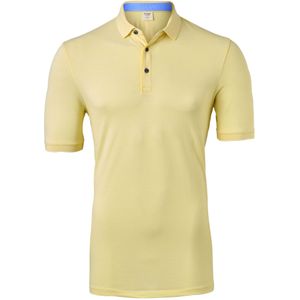 OLYMP - Level 5 - Poloshirt - Geel Melange - Stretch, 96% Katoen, Slim Fit