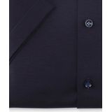 OLYMP - Luxor 24/Seven - Overhemd - Marine Blauw - Korte Mouw, Jersey Kwaliteit, Biologisch Katoen