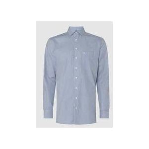 OLYMP - Luxor - Overhemd - Marine Blauw met Wit Gestreept - 100% Katoen - Strijkvrij