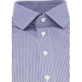 OLYMP - Luxor - Overhemd - Marine Blauw met Wit Gestreept - 100% Katoen - Strijkvrij
