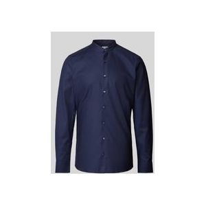 OLYMP - Heren Overhemd - Nachtblauw - Twill - Body Fit