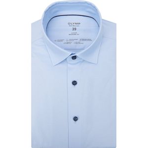 OLYMP - Luxor 24/7 - Overhemd - Blauw - Katoen/Spandex