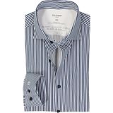 OLYMP - Luxor - Overhemd - Marineblauw - Katoen - Modern Fit