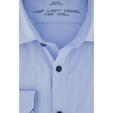 OLYMP No. Six Overhemd - Lichtblauw - Tricot - Strijkvriendelijk