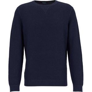 OLYMP - Modern Fit - Gebreide Trui - Donkerblauw - 100% Katoen