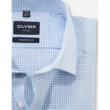 OLYMP - Lichtblauw Overhemd - Lange Mouwen - Poplin - Modern Fit