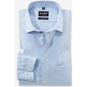 OLYMP - Lichtblauw Overhemd - Lange Mouwen - Poplin - Modern Fit