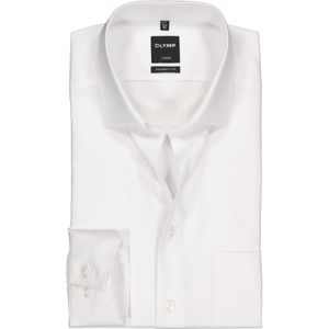 OLYMP Luxor modern fit overhemd, mouwlengte 7, wit twill