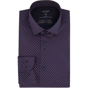 Olymp - Level Five - Overhemd - Donkerblauw - 70% Lyocell 26% Polyamide 4% Elastaan