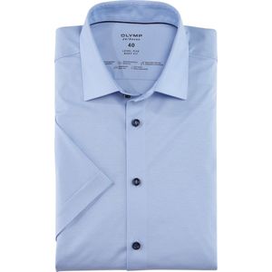 OLYMP - Level Five - Overhemd - Lichtblauw - Flex-Jersey - Korte Mouwen