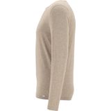 OLYMP - Trui - Beige - 100% Katoen - Strak Getailleerd