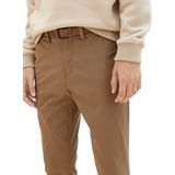 TOM TAILOR - 1008253 - Chino Broek - Honey Camel Beige - Slim Fit, Katoen met Stretchaandeel