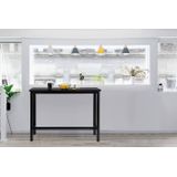 WOLTU 1x Bartisch Bistrotisch Stehtisch Esstisch, Metallgestell, Tischplatte aus MDF schwarz