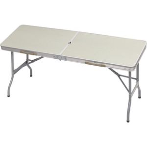 WOLTU CPT8136gr Tuintafel, inklapbaar, aluminium campingtafel, buffettafel, klaptafel voor 6 personen, 150 x 60 x 69,5 cm (l x b x h), vouwtafel, partytafel, inklapbaar voor tuin, terras en balkon, grijs