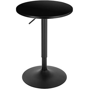 WOLTU BT35sz Bartafel, in hoogte verstelbare tafel, 69,5-91,5 cm, multifunctionele partytafel voor woonkamer, keuken, balkon, bistrotafel van MDF-metaal, zwart