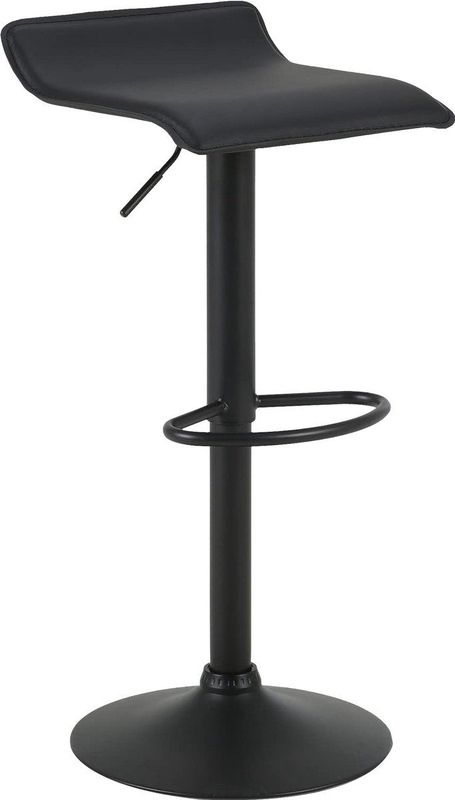 Barhocker Barstuhl Tresenhocker Bistrohocker Designer Hocker, höhenverstellbar drehbar, Kunstleder Stahl, Schwarz - Woltu