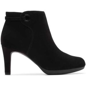 Clarks - Adriel Mae - Enkellaarzen - Zwart - Suède - Leer Combi