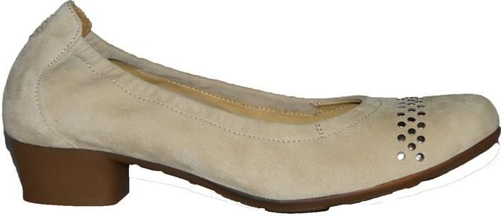 Footnotes - 67005 Pumps - Suede Goat Beige - Elastische Boordband