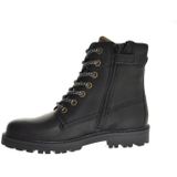 Develab - Black waxed - Halfhoge Veterschoenen - Zwart - Leer