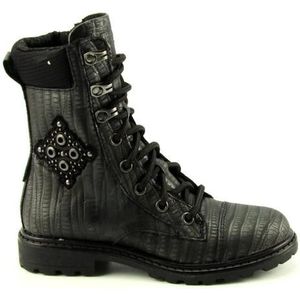 Twins - 319675 - Knielaarzen - Zwart - Leer