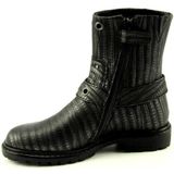 Twins - 989 Enkellaarzen - Zwart - Leer