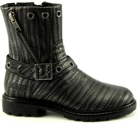 Twins - 989 Enkellaarzen - Zwart - Leer