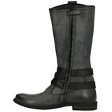 Jochie & Freaks - 17572 - Knielaarzen - Antraciet/Zwart - Leder