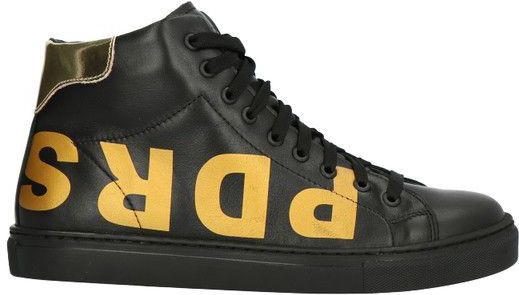 Piedro - 1127602410 - Halfhoge Schoen - Zwart - Leder - Vetersluiting