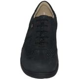 Finn Comfort - Lazio - Veterschoenen - Zwart Nubuck - Grijs Reptiel Print