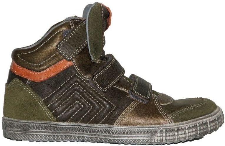 Trackstyle - 315721 - Schoenen - Grijs Rood Blauw - Leer - Halfhoog Klittenband