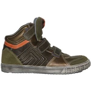 Trackstyle - 315721 - Schoenen - Grijs Rood Blauw - Leer - Halfhoog Klittenband