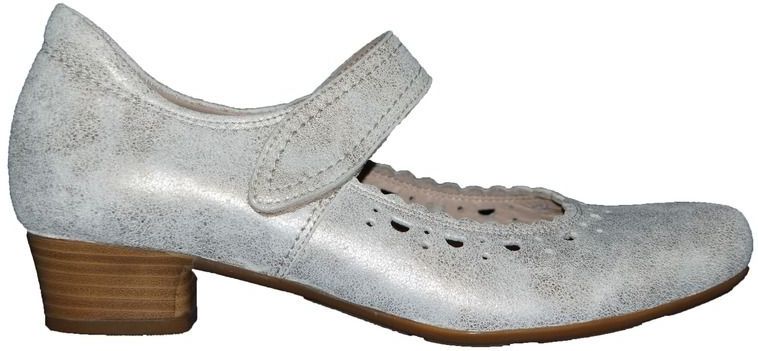 Footnotes - 67.026 Klittenbandschoenen - Beige Zilver - Leer