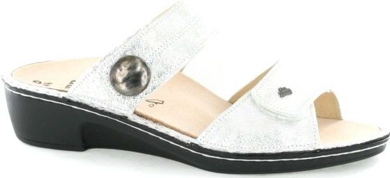 Finn Comfort - 2697 Felice - Slippers - Zilver - Leer