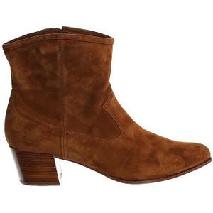 Unisa - Galvez-KS - Enkellaarzen - Cognac - Nubuck - Leer
